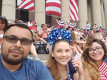 dr camarillo with students at national archives