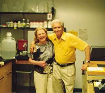 drs dorothy and tom wilson in the laboratory