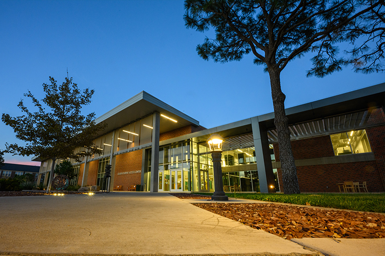 Golden Student Success Center photo in the evening